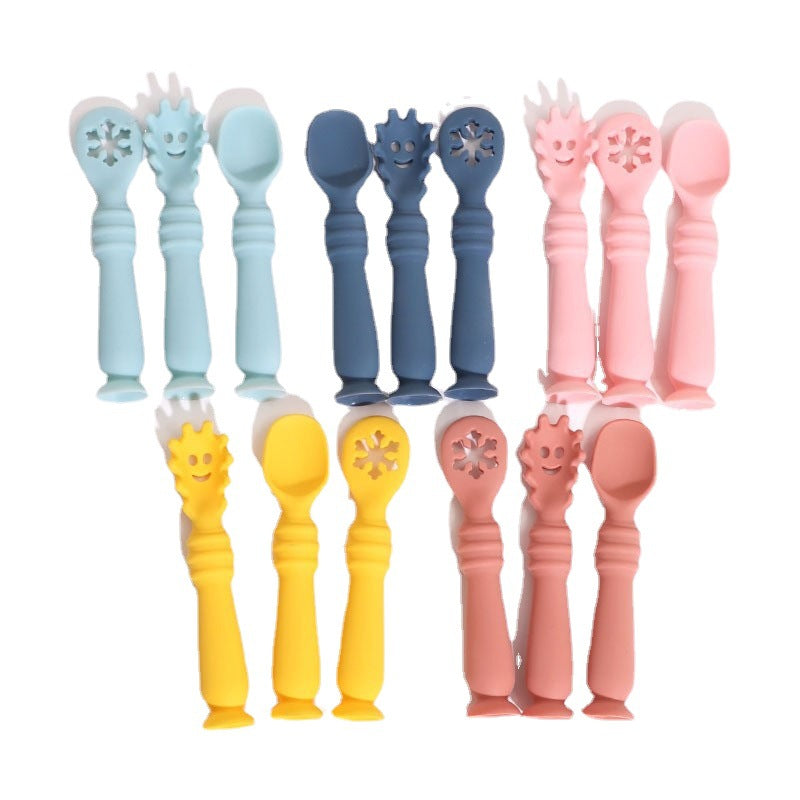 Wholesale Baby Eating Training Silicone Spoons